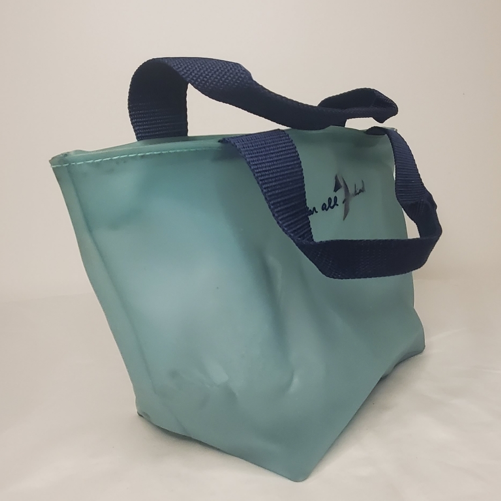 7 for All Mankind Bag - small jelly handbag with blue writing - Picture 4 of 12